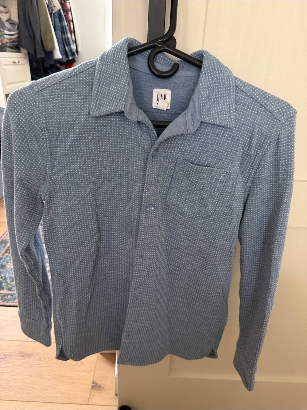 GAP Light Blue Microdot Button-Down Shirt